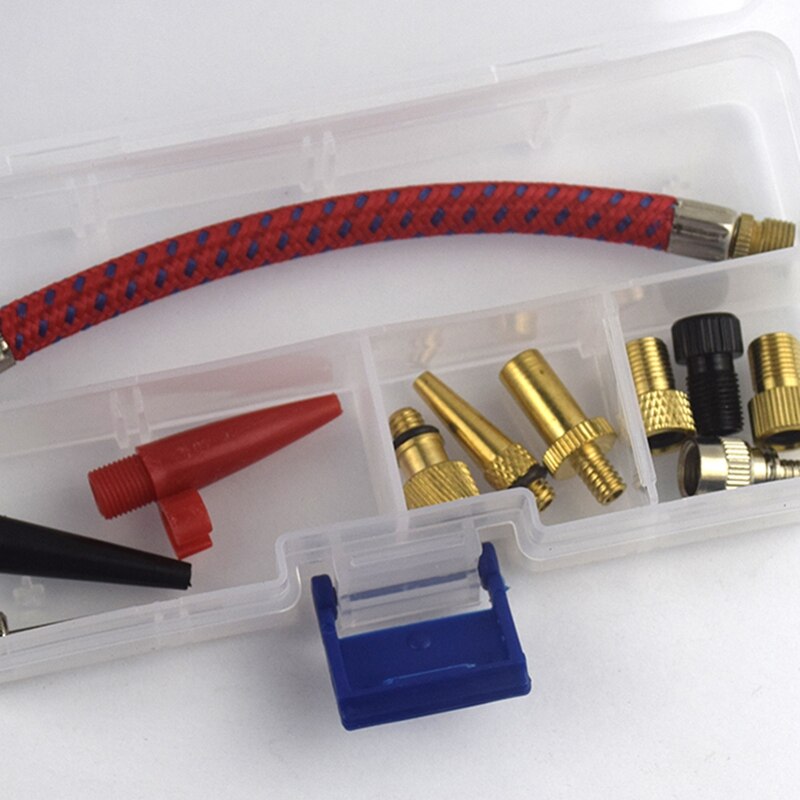 12Pcs/Set Airbed Pump Hose Adapter Nozzle Valve Air Hose Inflating Needles Bike Pump Inflator Connector Bike Tools