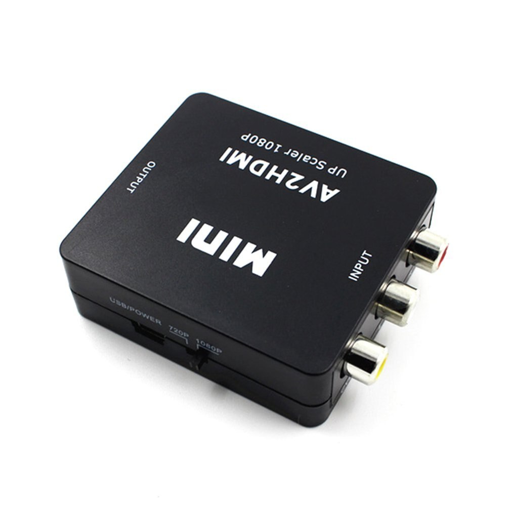 AV To HDMI HD Converter AV2HDMI Composite AV Cvbs 3Rca To HDMI 1080P Converter Adapter Video Upscaler HD