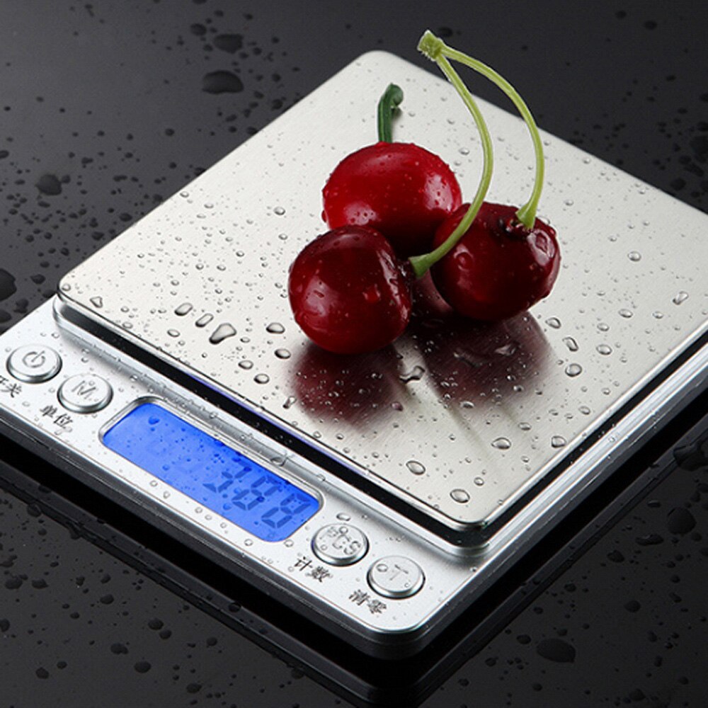 Báscula electrónica LCD de 500g/0,01g, 3kg/0,1g, joyería de alta precisión, gramos, balanza de peso para Cocina