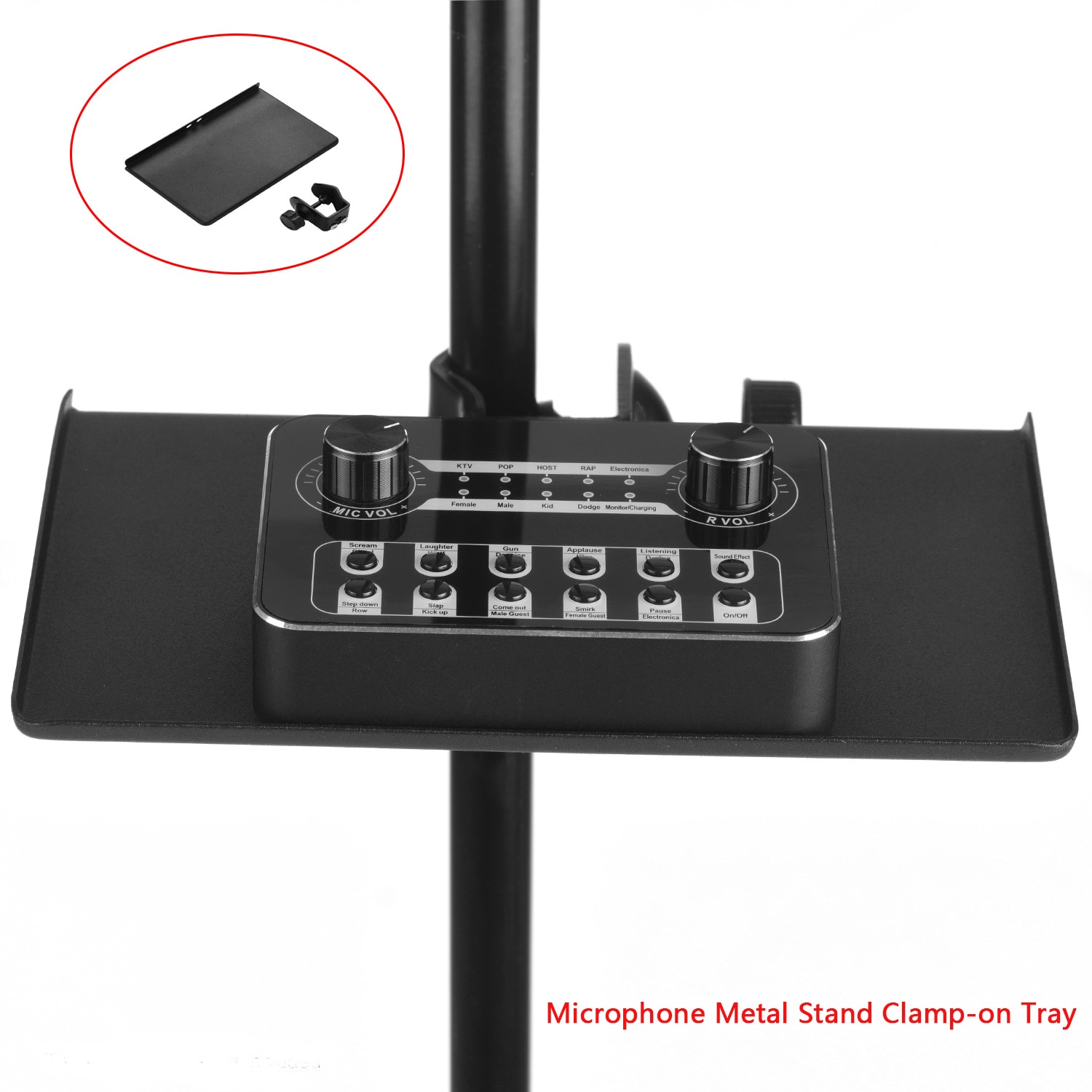 Universele Microfoon Metalen Stand Clamp-On Lade Met Montage Klem Voor Meest Standaard Mic Stand En Licht Stand Stevige