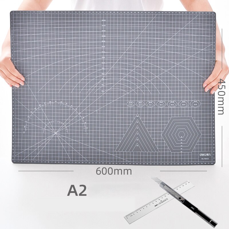 A2 A3 A4 manual writing exam students work drawing pad double-sided scale PVC manual ledger cutting paper carving cutting pad: A2