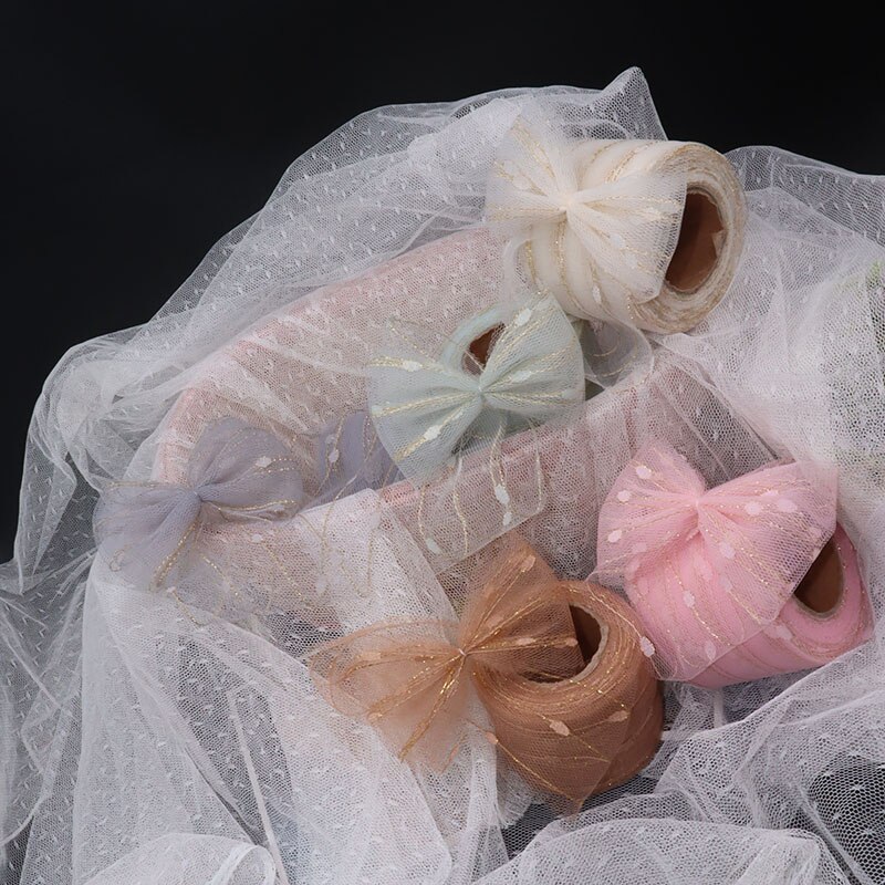 25 yards 6cm kristall tyll rulle organza ren gasväv baby shower favor bröllop bil dekoration fest hem trädgård hantverk leveranser