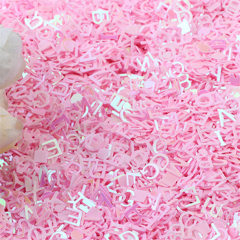 6mm bokstäver karaktär lösa paljetter för pyssel glitter pailletter scrapbooking paljetter konfetti nail arts dekoration diy 20g