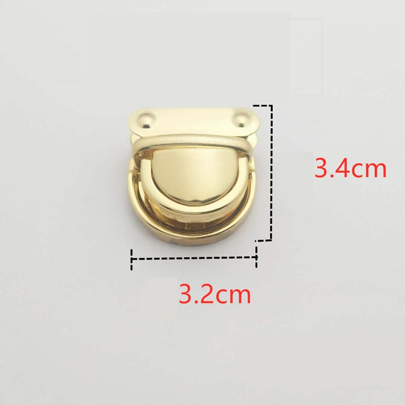 3.4*3.2cm Thickened Metal Clasp Turn Lock Twist Lock for DIY Handbag Shoulder Bag Purse Hardware Closure Bag Parts Accessories