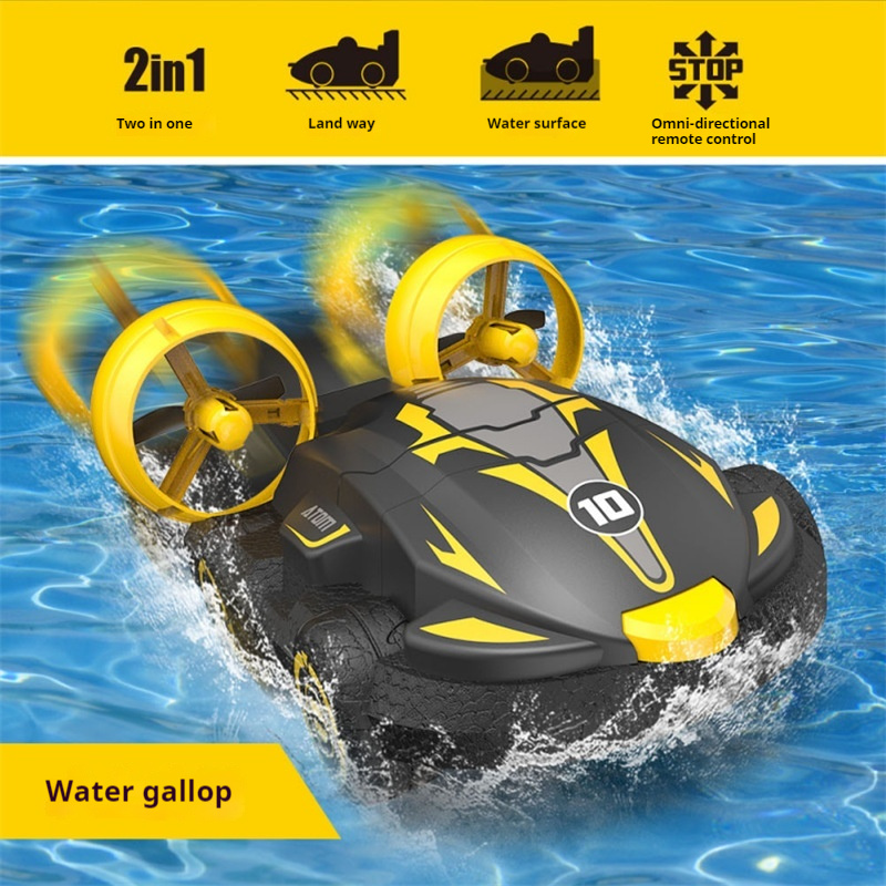 Amphibious Remote Control Car Two In One Water And Land Drift U-Turn Hovercraft Model Tail Thrust Electric Toys