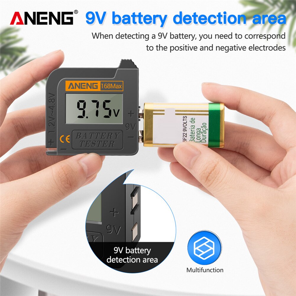 LCD Battery Voltage Tester Digital Lithium LCD Battery Voltage Tester Battery Capacity Diagnostic Tool