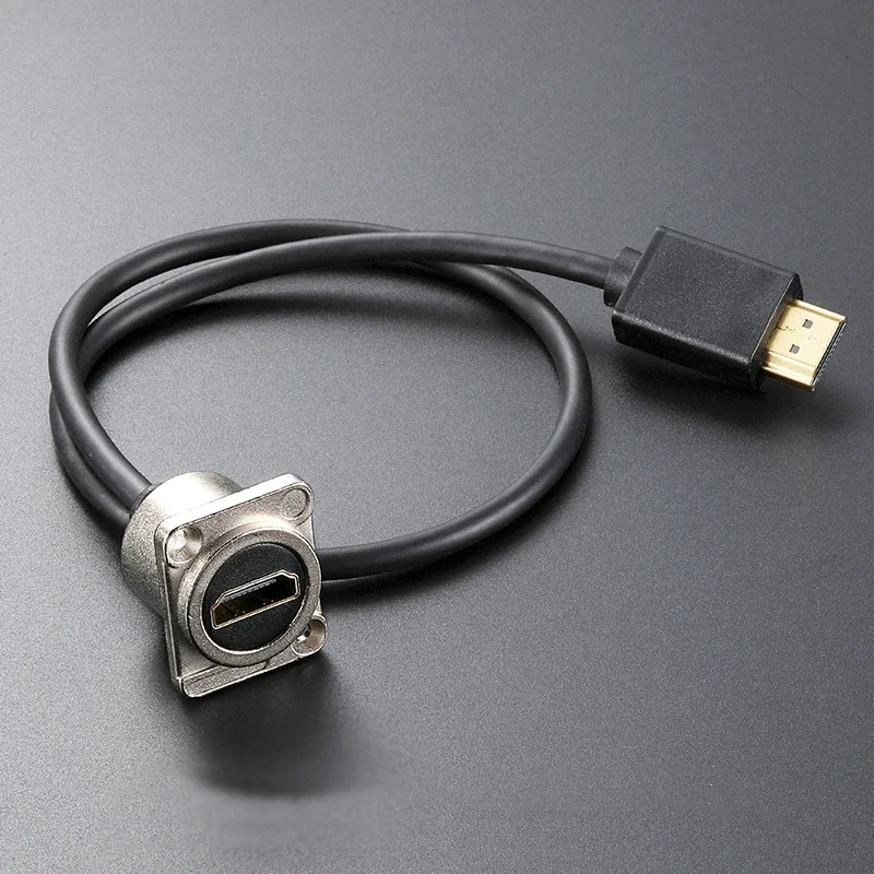 Ethernet LAN Network Cable Extender RJ45 CAT6A HDMI-Compatible Connector USB 2.0 3.0 Type-B Type-C Female Jack Panel Mounting: Red / Line Connector