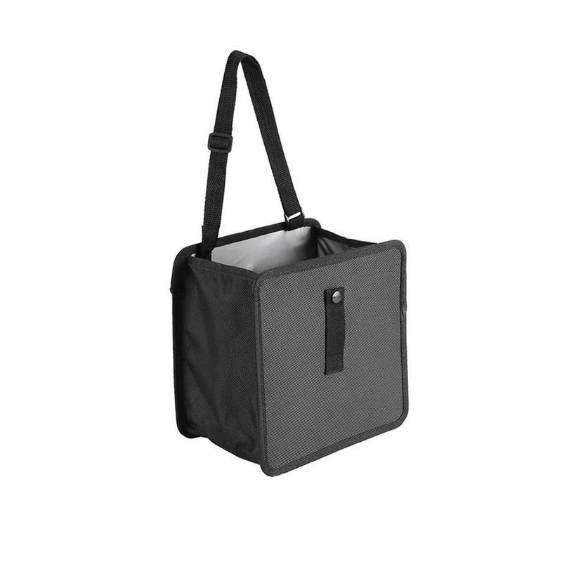 Multifuntional Waterproof Foldable Car Garbage Can Trash Bin Bag Storage Pocket Organizer Hanging Oxford cloth Adjustable Black: Default Title
