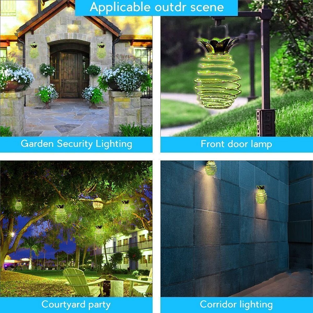 2 stuks nieuwe ananas zonnelampen tuinpad hangende verlichting lichtsnoer led buitenlamp straat tuindecoratie