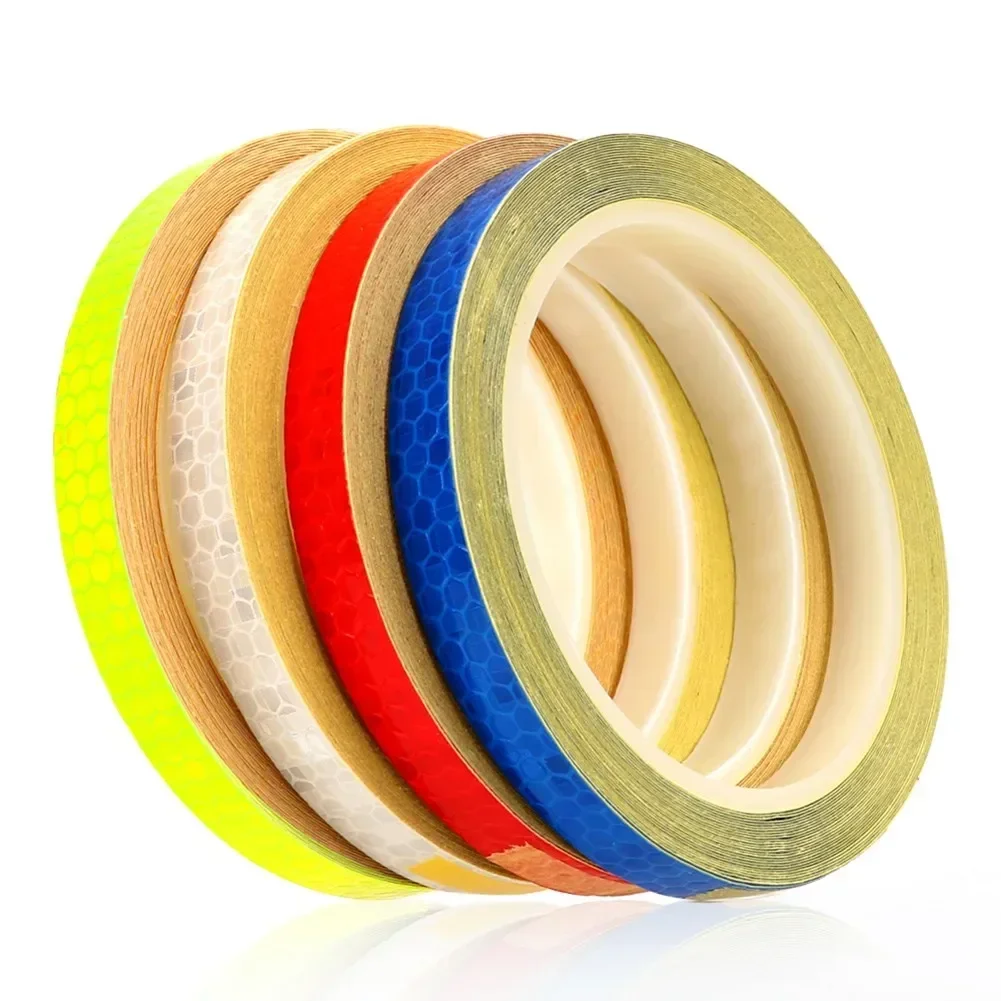 8m Reflektierendes Klebeband PVC Fahrradräder Reflektieren Fluoreszierender Aufkleber Fahrrad Reflektierendes Aufkleberstreifenband Für Radfahren Warnung Sicherheit