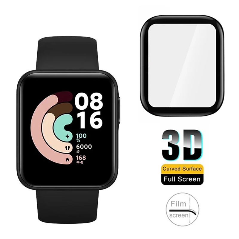 Film de montre en verre souple trempé 3D pour Xiaomi Mi Watch Lite couleur protecteur d'écran complet pour Redmi Watch 2 3 Lite Active Poco