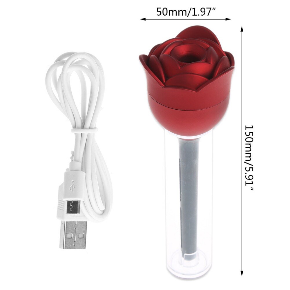 Mini Rose Flower USB Humidifier Air Purifier Aroma Diffuser Atomizer Office Home