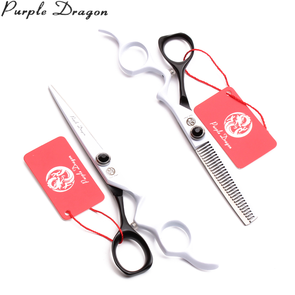 5.5" 6.0" Purple Dragon 440C Straight Scissors Thinninng Shears Animal Shears Pets Scissors Dogs Grooming Kit Z9016