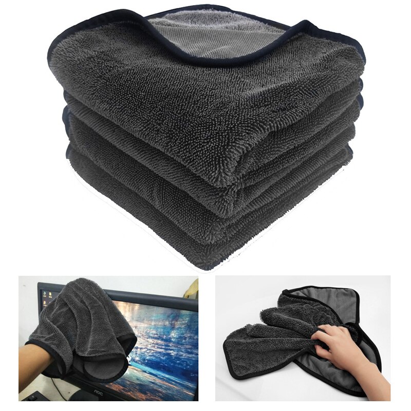 Ekstra blød bilvask voksbehandlet krystal mikrofiber håndklæde bilrengøring tørringsklud bilpleje klud detaljering vaskehåndklæde aldrig scrat