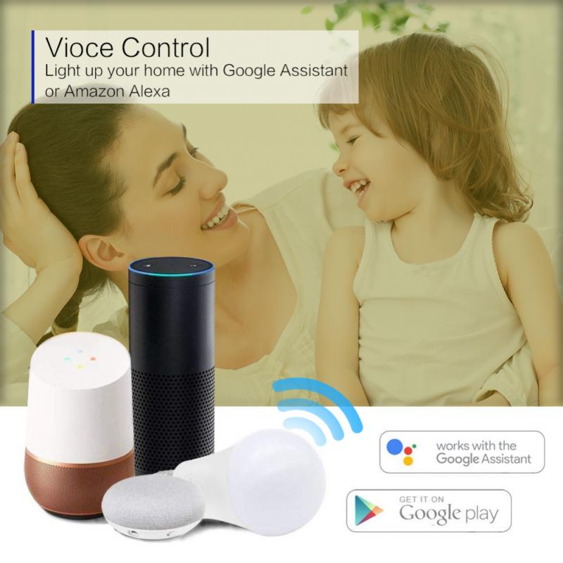 6.5W Wifi Led Slimme Lamp Wake-Up Lights Geen Hub Nodig Compatibel Met Alexa En Google Assistent