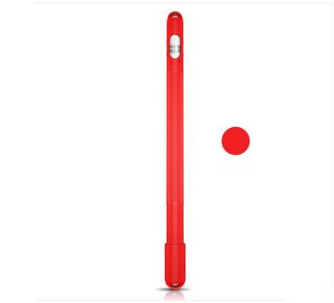 Colorida funda de silicona suave Compatible con Apple Pencil 2/1 Compatible con iPad Tablet Touch Pen Stylus funda protectora: For Pencil 1Red