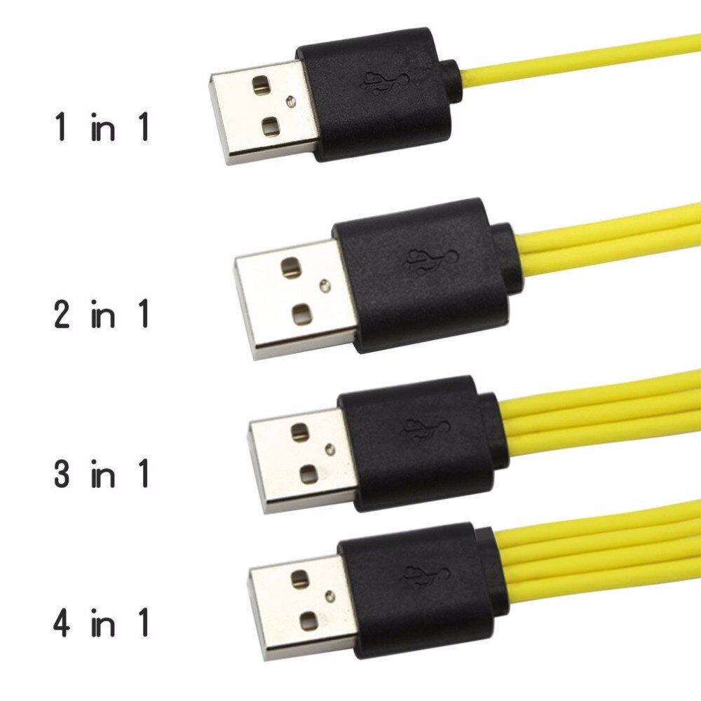Micro USB Charging Cable for USB Rechargeable Battery Universal One Drag 1/2/3/4