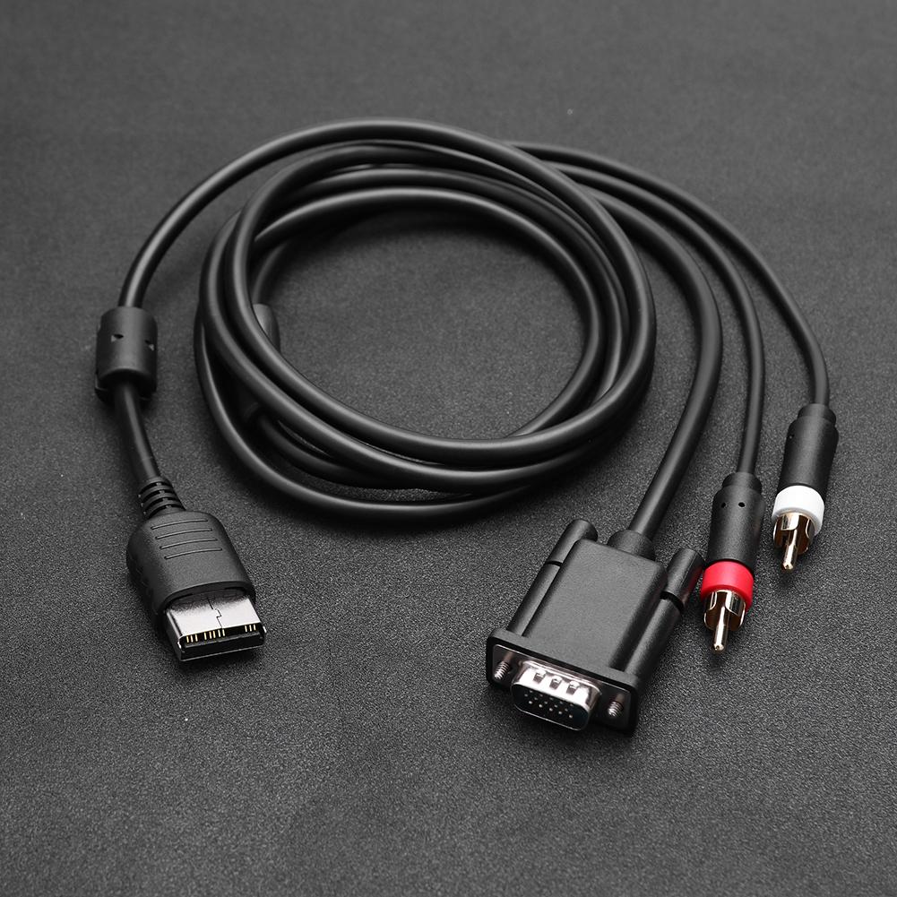 High Definition VGA Cable RCA Sound Adapter HD Box Cable sound with gold-plated RCA connector for Sega Dreamcast Games Accessory