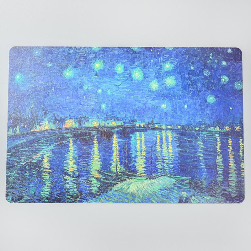 Printing PVC Multi-style Household Mat Western Food Pad Mouse Pad Non-slip Cup Bowl Tableware Heat Insulation Mat: 07