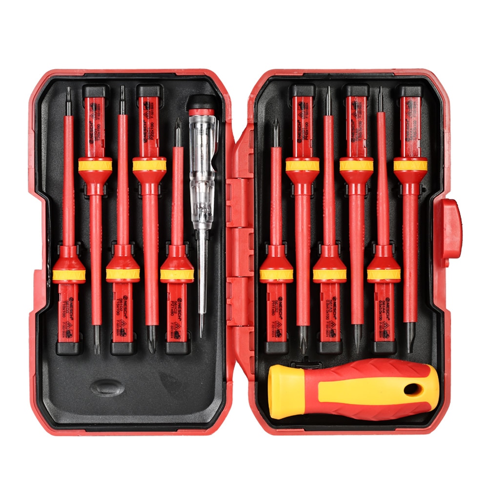 13pcs 1000V screwdriver set Insulated Screwdrivers Sets with Magnetic Slotted Torx Bits Impact Electrician Repair Tools Kit