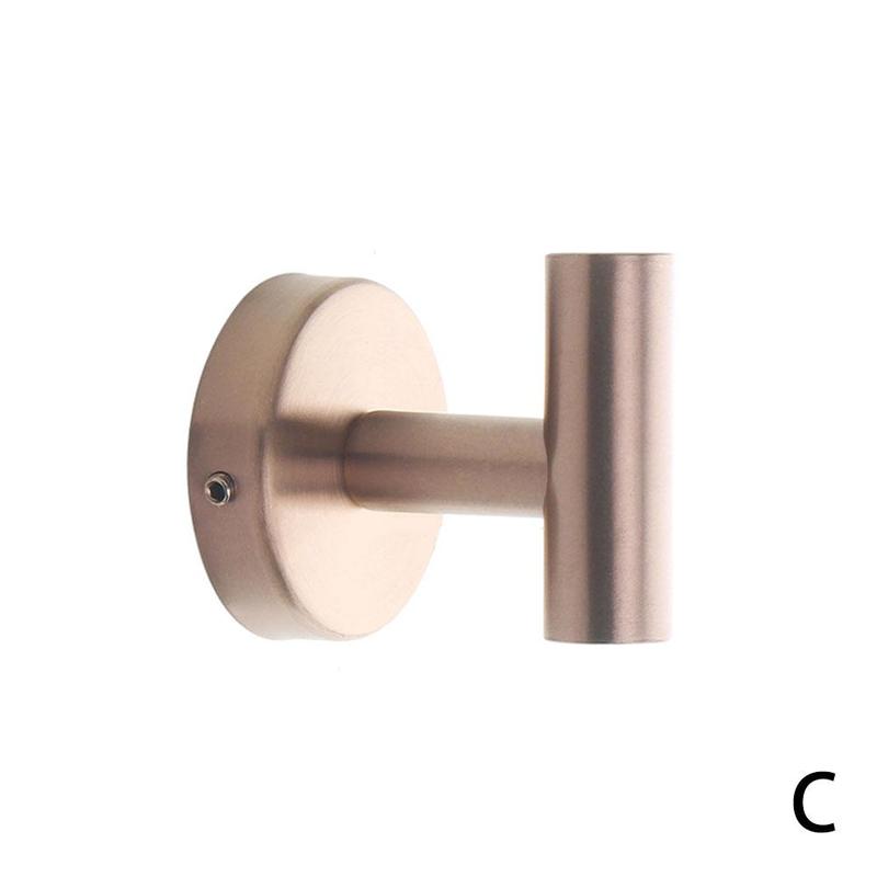 304 Steel Hooks Bathroom Indoor Kitchen Hallway Wall Hooks Hangings Nordic Row Wall Hooks Clothes Q9m8: Rose Gold