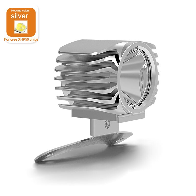 Apmatauto 1x LED Car External Headlight 18W 15W 10W 6W White High/Low Motorcycle DRL Headlamp Spotlight Drive Fog Spot Lights: 15w silver