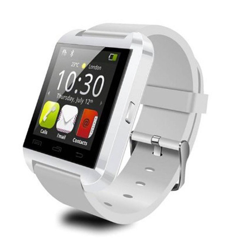 neue U8 Clever Uhr Bluetooth Smartwatch U80 für IPhone 6 / 5S sa m u ng S6/hinweis 4 HTC Android Telefon Smartphones Android: Weiß / ohne Kasten