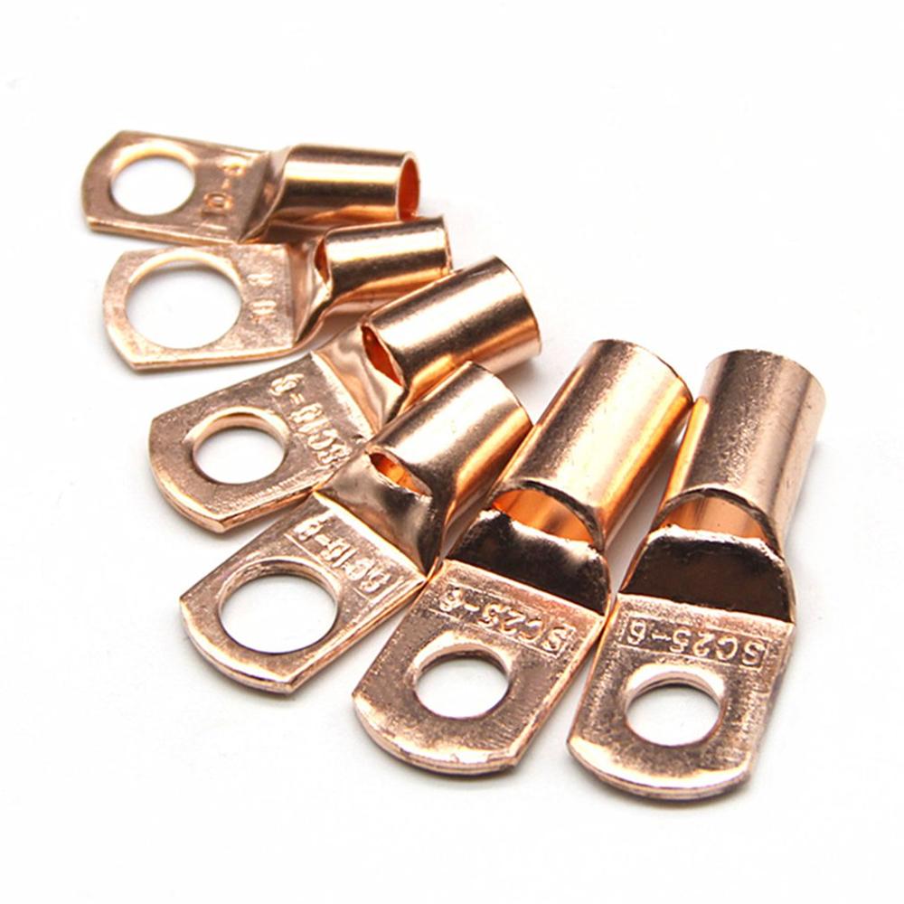 140CPS Car Auto Copper Ring Terminal Wire Crimp Connector Bare Cable Battery Terminals Soldered Connectors Assortment Kit