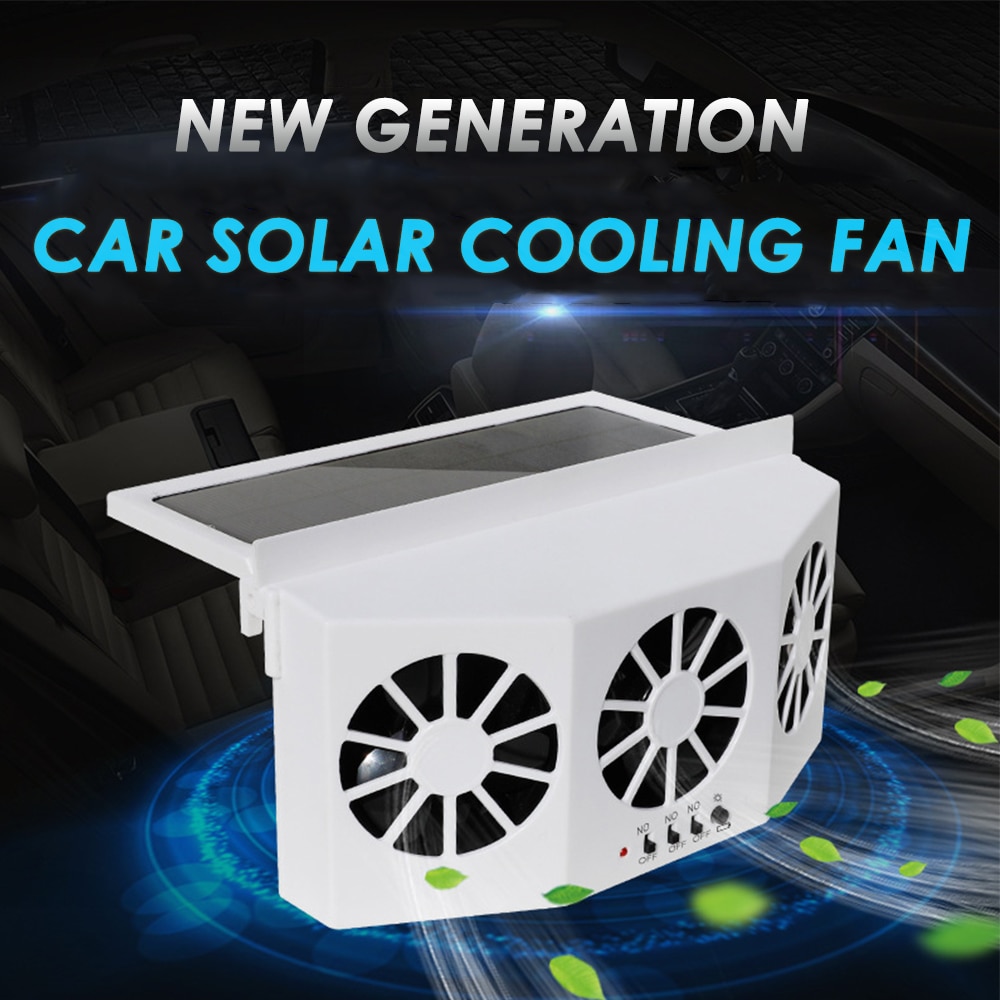 Solar Powered Car Cooling Fan Front/Rear Window Radiator Exhaust Fan Auto Air Vent Conditioning Cooler Cooling System for Cars