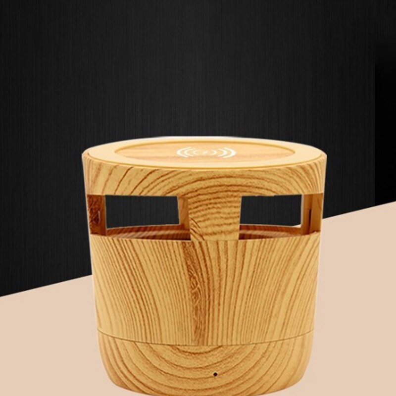 2 In 1 Bluetooth Speaker Draadloze Oplader Woodgrain Draadloze Snelle Lading Bluetooth Speaker