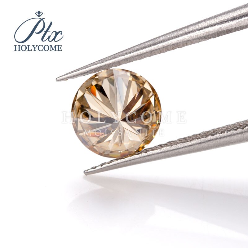 5mm round Cut champagne round Stone Loose Moissanite supplier factory direct supply Diamond