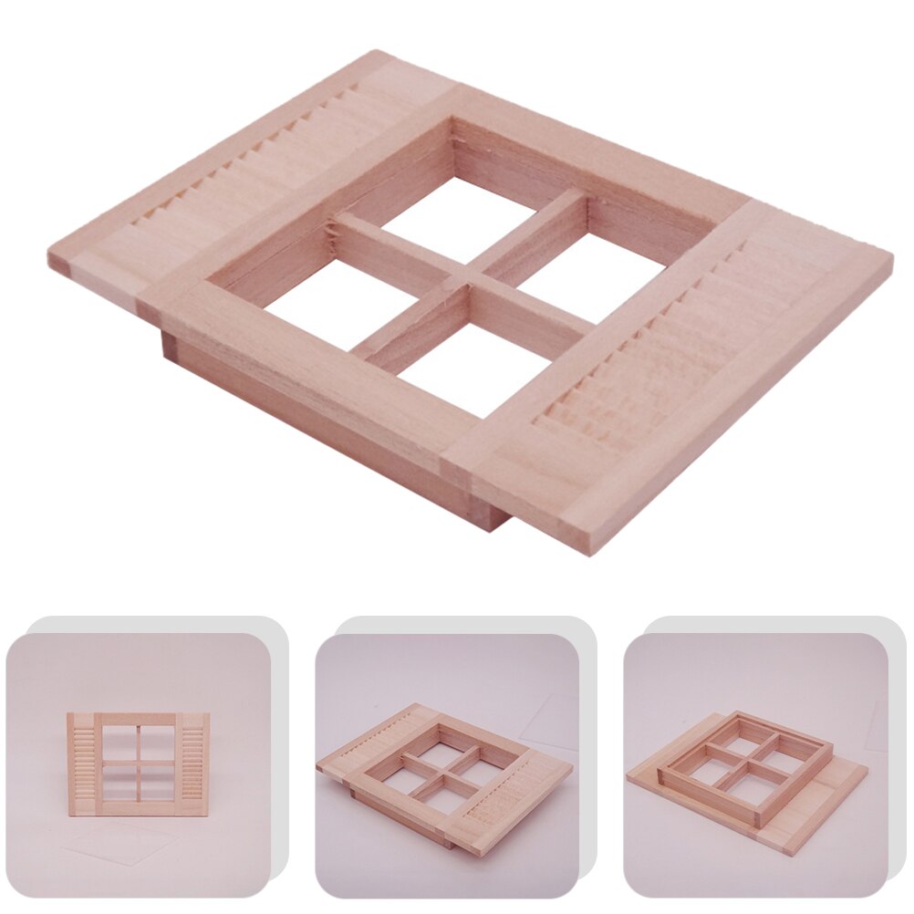 Ibasenice Dollhouse Door 4pcs Chinese Style Miniature...