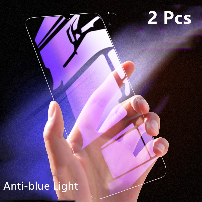 2Pcs Full Tempered Glass On Honor 10i 8A Pro 20 Lite 20S Anti-Blue-ray 9H Screen Protector Film For Huawei Y6 Y7