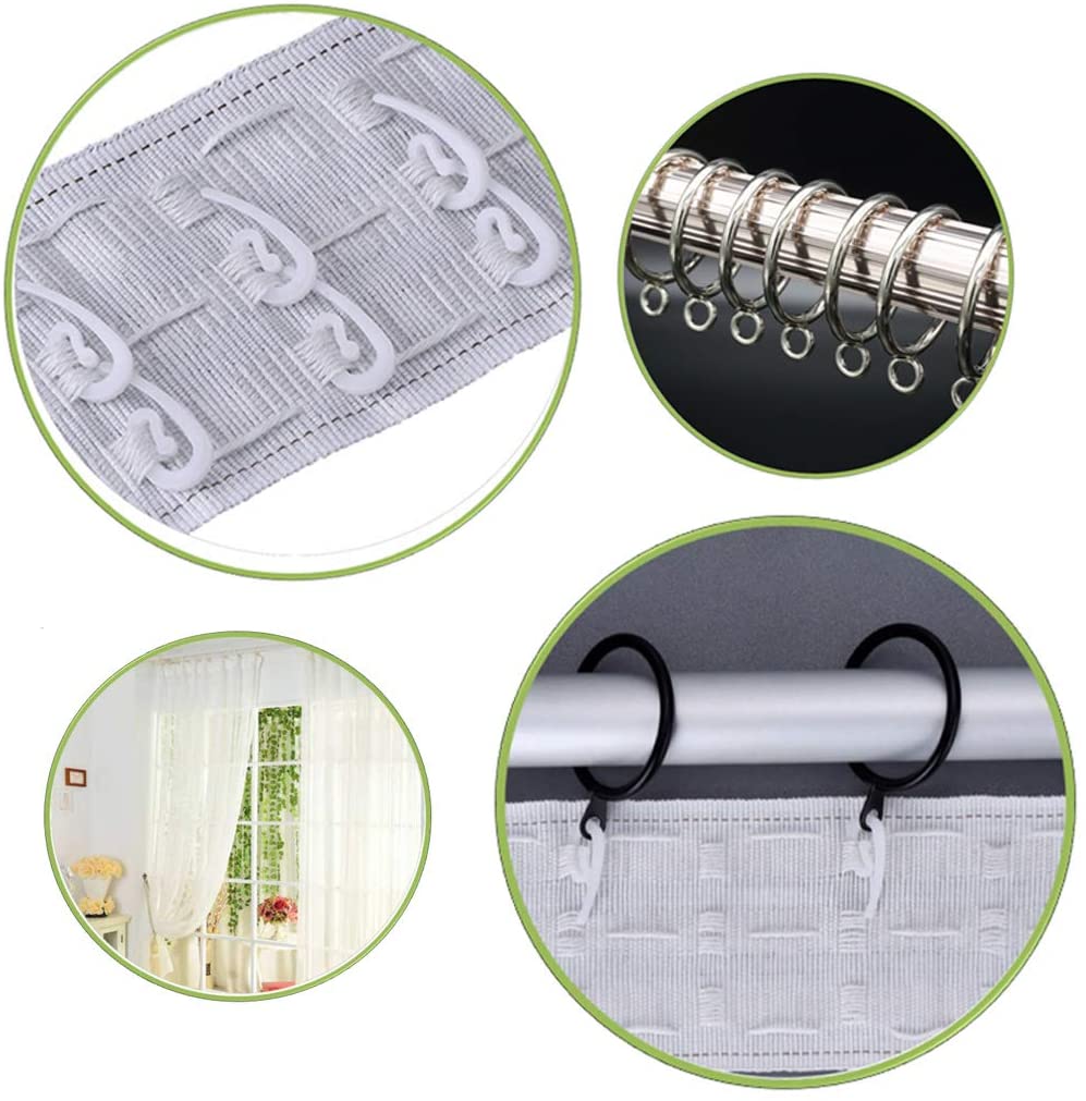 Weiß Kunststoff Vorhang Haken für Tür Vorhang, Fenster Vorhang, 10/50 Pack 2,8x1,2 cm