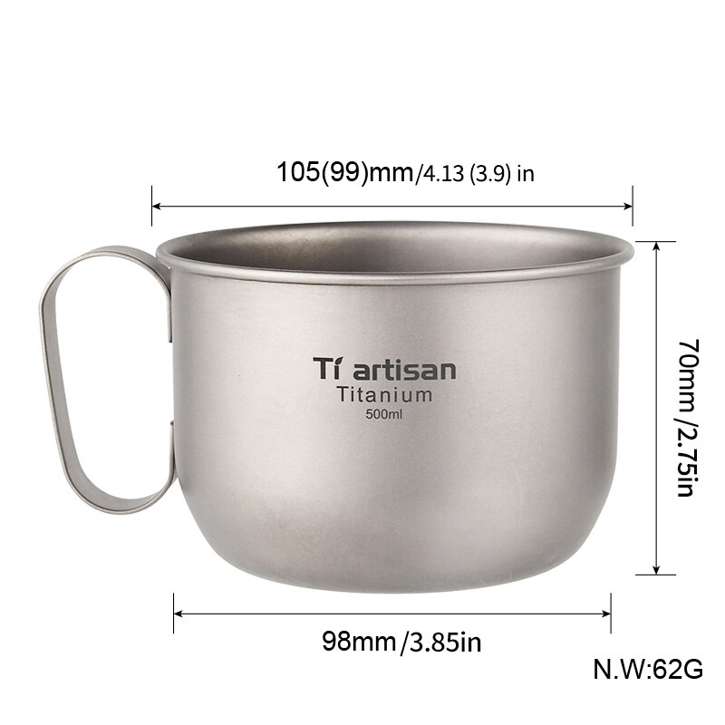 Ultraleicht Titan Kaffee Filter Camping Abnehmbare Reise Kaffee Filter Für draussen Rucksack Trinken Tee Filter Tassen Ta9010: Ta8351 500ml