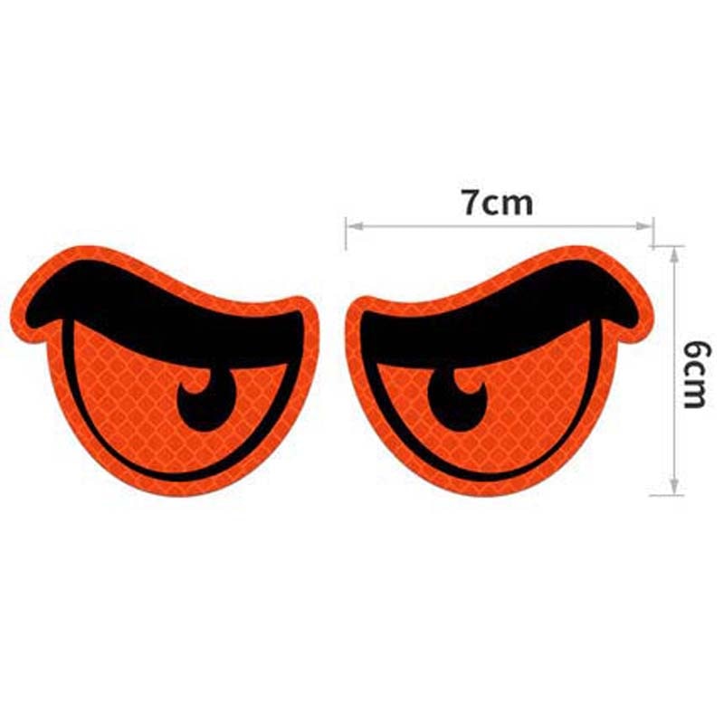 2PCS Eyes Reflective Decal Cartoon Beard Reflective Sticker Safety Warning Tape Flexible Stripes Car Decor Made with 3M