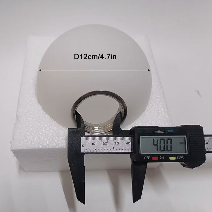 40mm 27mm Threaded Hole E27 E14 Globe Glass Lamp Shade Matte White Dome Cover Replacement for Thread Socket: Dark Khaki