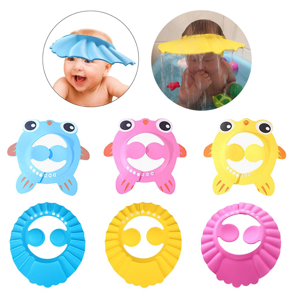 Waterproof Baby Bath Cap PEVA Hat for Children Toddler Shower Caps Reusable