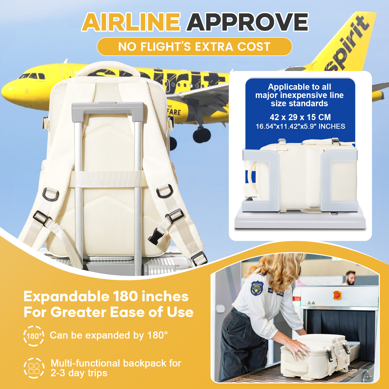 Ryanair sac à dos voyage cabine avion 40x20x25, sac à dos de compression sous vide Air, femmes hommes sac à dos sac pour ordinateur portable d'affaires sac à main
