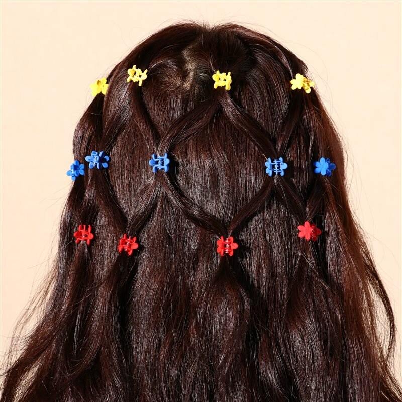 Mini pinzas para el pelo para niña y mujer, horquillas de plástico de colores caramelo, trenzas, accesorios para el cabello de bebé, 30 Uds.