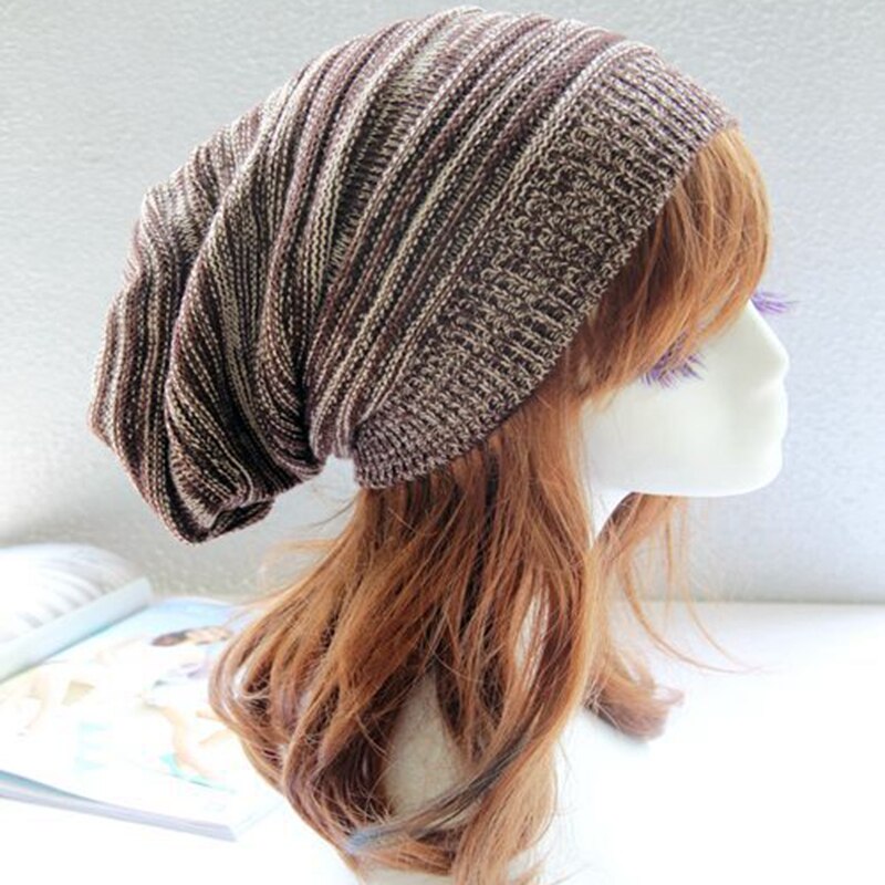 Hip hop lue vinter varm skullies strikkede luer panser varm lue kvinnelige lange luer dameluer