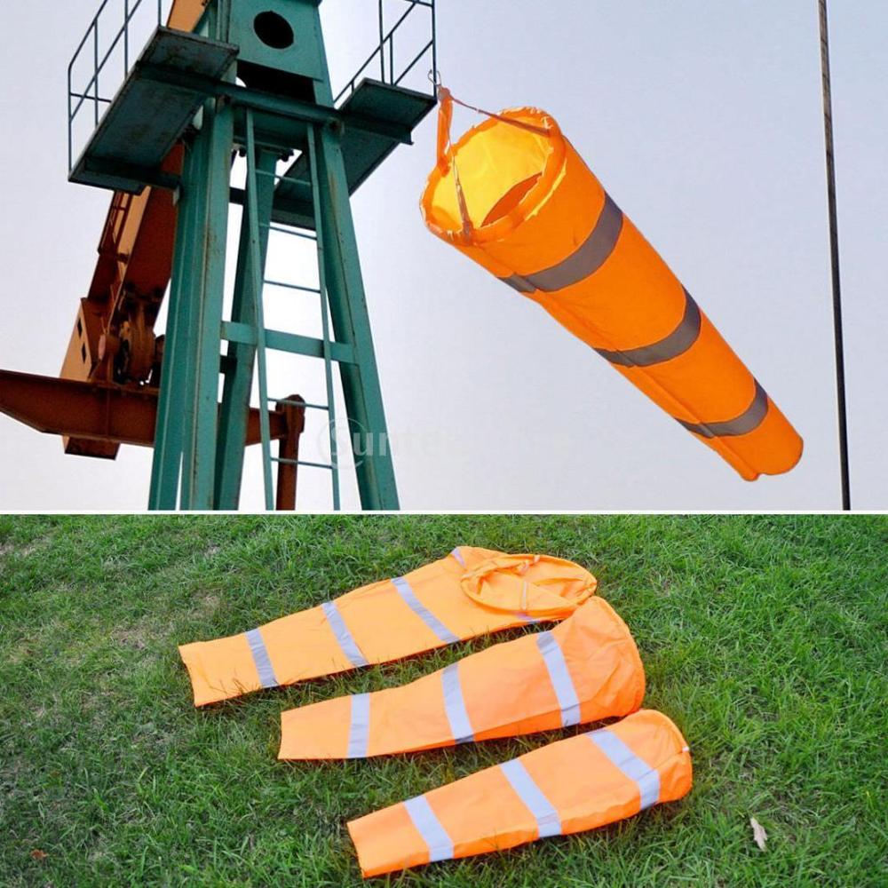 Airport Windsock Outdoor Wind Sock Bag Reflective Belt Grommet 60cm 80cm 100cm 150cm