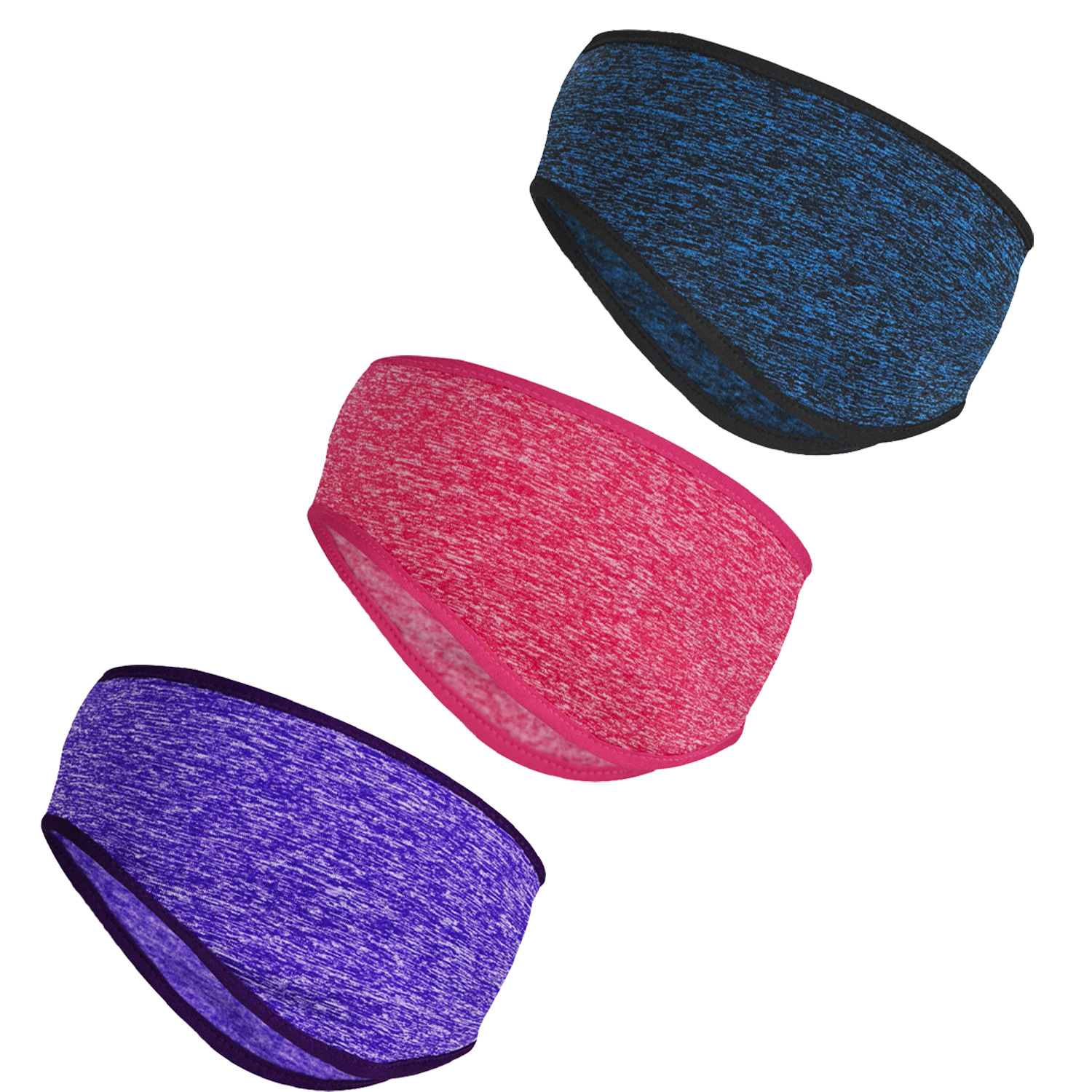 Outdoor Sports Hair Sweat Fleece Ear Cover Women Men Running Headband Ear Warmer Winter Sweatband Ear Muffs Yoga Headband: PURPLE