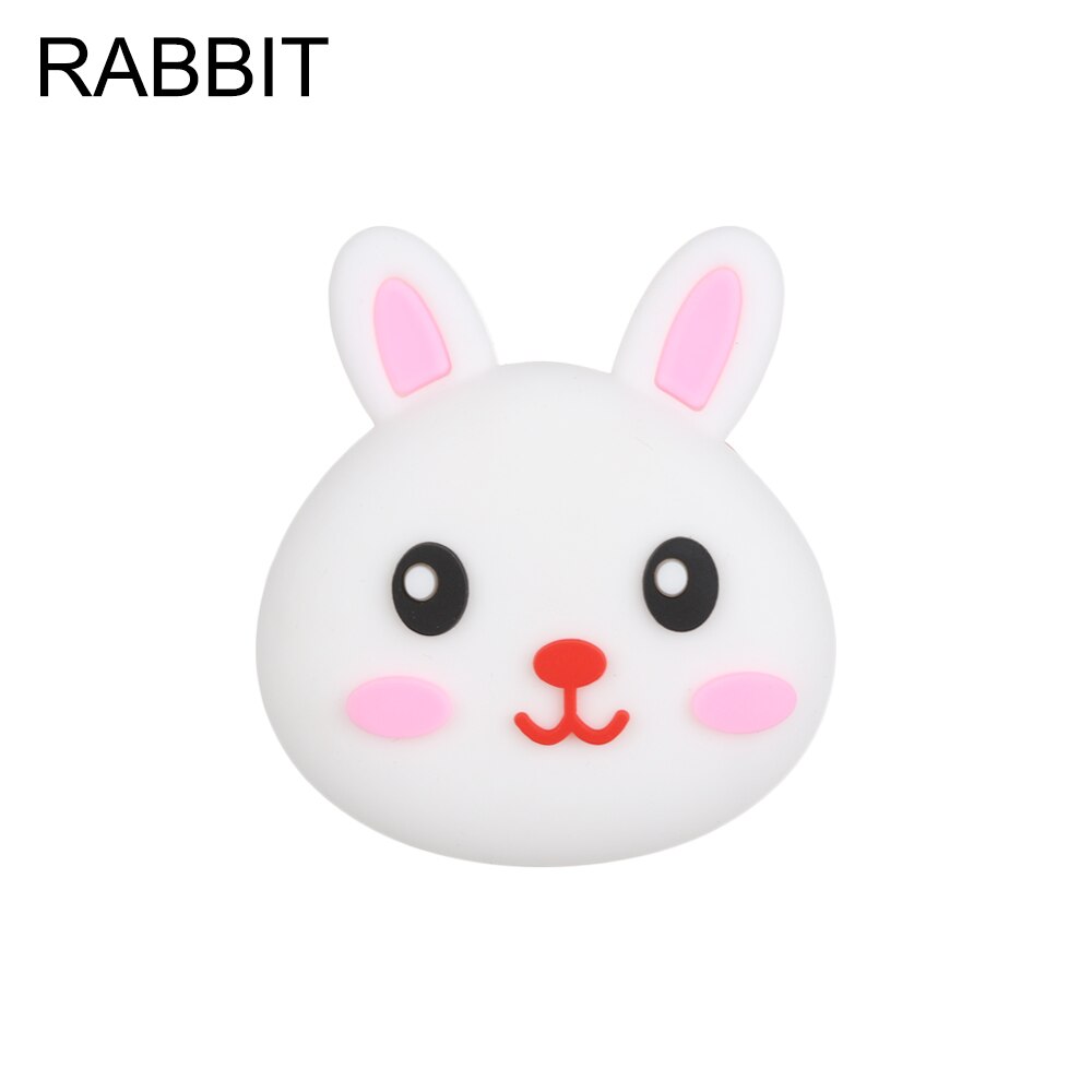 Anti-collision Stickers Pad Cartoon Wall Back Door Handle Stopper Door Lock Mute Shock Rubber Pad Child Safety Handle Bumper: rabbit