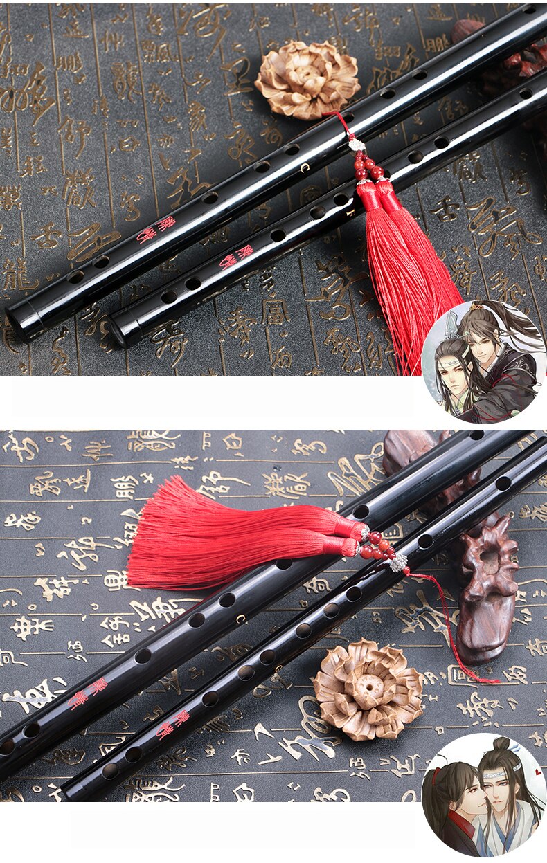 Instrument liquide en bois de cornemuse de flûte argentée chinoise C D E F G clé croisée