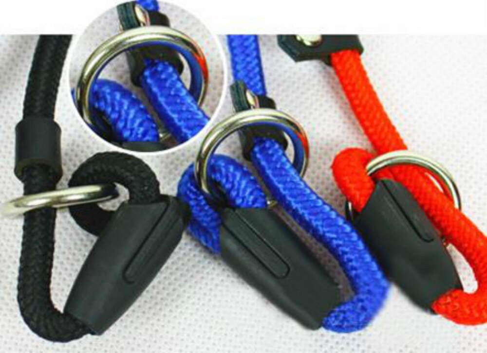 Nylon Dog Training Leash Dogs P Chain Slip Collar Walking Leads Rope For Small Medium Breeds Chihuahua Teddy