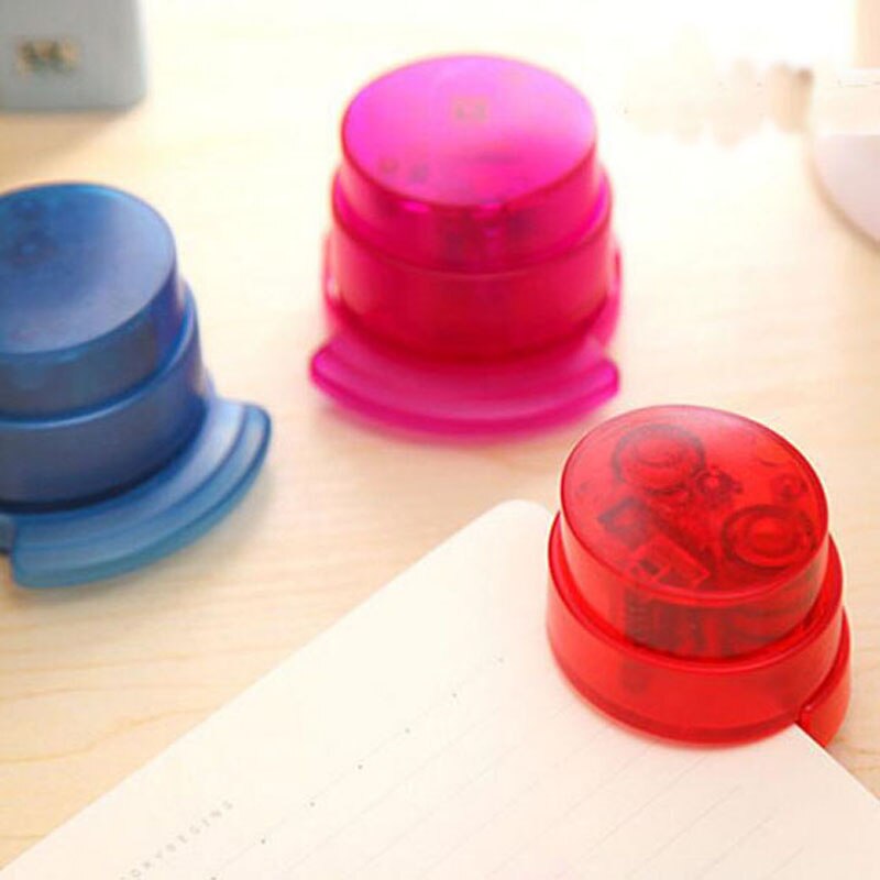 1 PC Eco ABS Plastic Staple Free Stapler , Novelty School And Office Stapler Without Staple , Staple-free Stapler