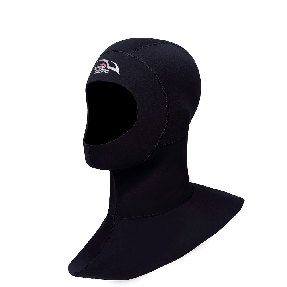 Przechowywać nurkowanie 3mm neoprenowy kaptur nurkowy z ramieniem sprzęt do snorkelingu czapka zimowa pływać ciepły kombinezon łowiectwo podwodne: Black / XXL