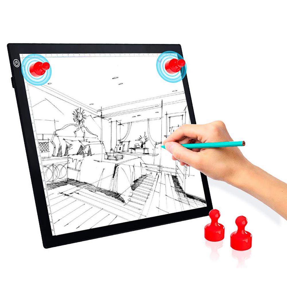 Tracing Copy Board Strong Suction Anti-skid Ultra-thin A3 A4 LED Calligraphy Artist Drawing Table for Animation
