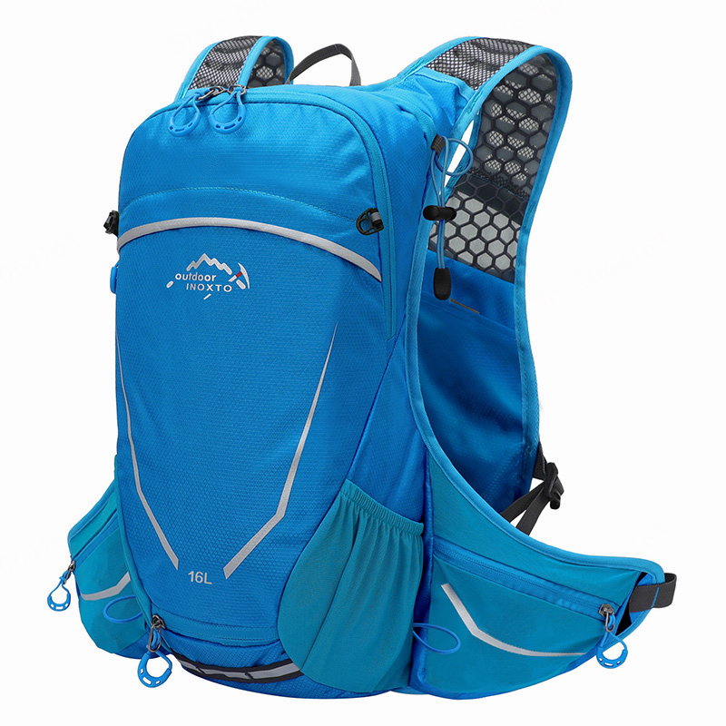 INOXTO-mochila de ciclismo impermeable para exteriores, bolsas de bicicleta de montaña, Maratón, deporte, Camping, senderismo, hidratación, 16L: Color negro